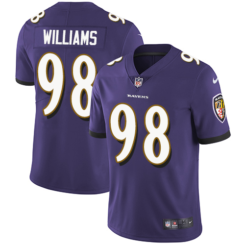 2019 Men Baltimore Ravens #98 Brandon Williams purple Nike Vapor Untouchable Limited NFL Jersey